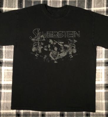 Редкая черная хлопковая футболка унисекс Silverstein Band 100% хлопок Размеры от S до 4XL