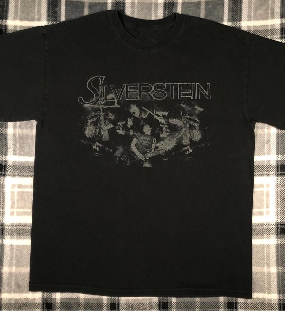 Редкая черная хлопковая футболка унисекс Silverstein Band 100% хлопок Размеры от S до 4XL