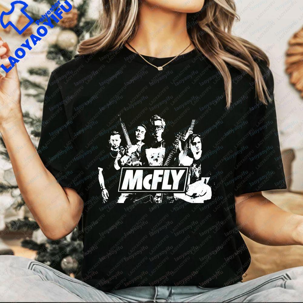 McFly Retro Music Summer Trend ShortSleeved Unisexs and WoUnisexs Universal Pattern LargeSized Comfortable TShirt