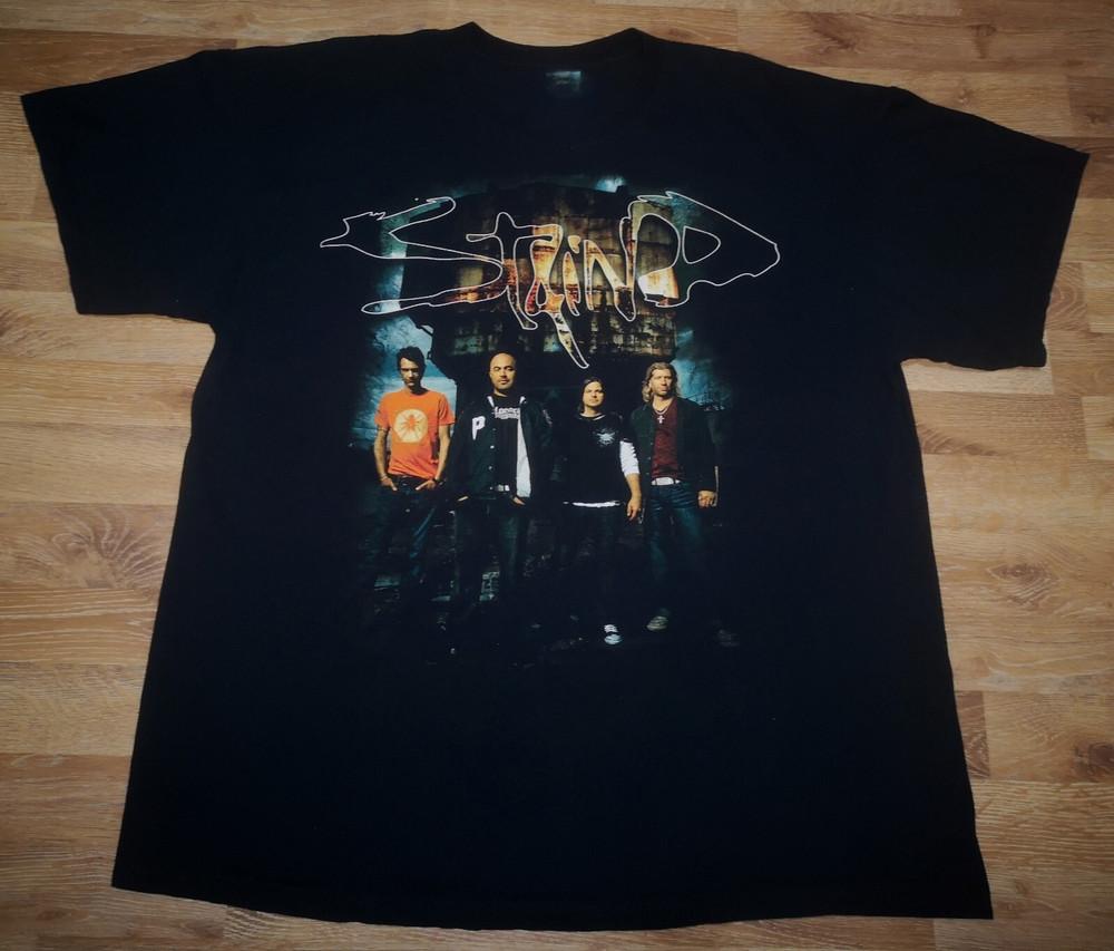 STAIND 2008 US Tour Промо Черная Футболка Все Размеры S-5XL AR1466 Унисекс Футболка