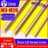 Brass Solid Full Thread Screw, 1 Meter, Sizes M3-M14