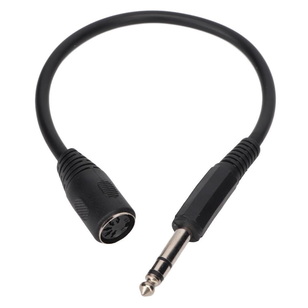 Гибкий кабель-переходник DIN 5 Pin (мама) на 6.35 мм (папа), Plug and Play, 1.0 фута, Аудиоадаптер для микрофона, Стерео удлинитель аудио TRS