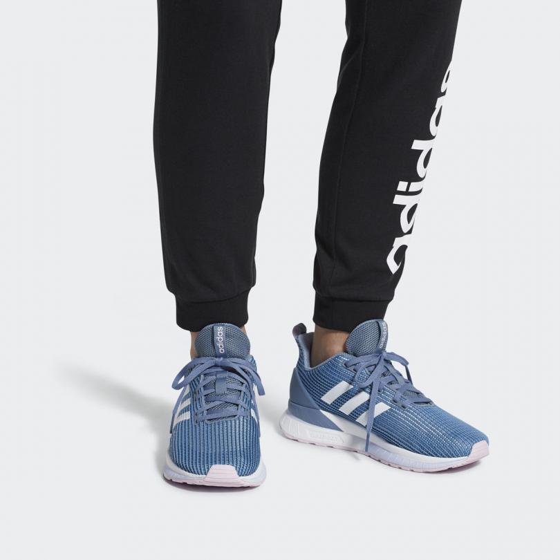 adidas Нескользящие Низкие Беговые Кроссовки Женские Сине-Белые DB1298