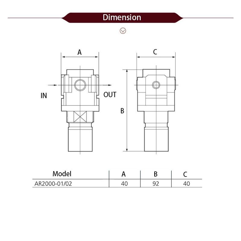 High Quality AR2000-02 AR3000-03 AR4000-04 Pneumatic Compressed Air Compressor Pressure Regulator Relief Valve 1/4" 3/8" 1/2" car Pressure Regulators