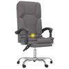 Massage Office Chair Grey Artificial Leather