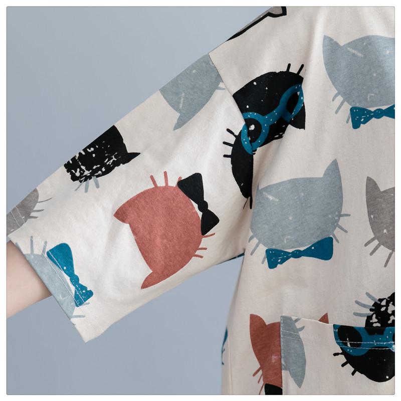 DIMANAF 2023 летние женские футболки больших размеров, хлопковые мягкие топы с круглым вырезом, футболки, свободная повседневная одежда, свободные топы с кавайным принтом, футболка миди