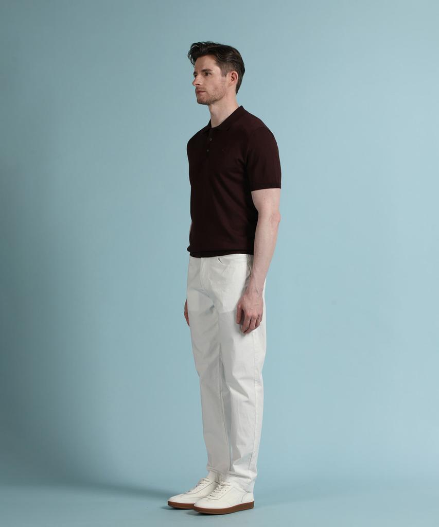 PANICALE Wine Viscose Blend Polo Knit (Type A)