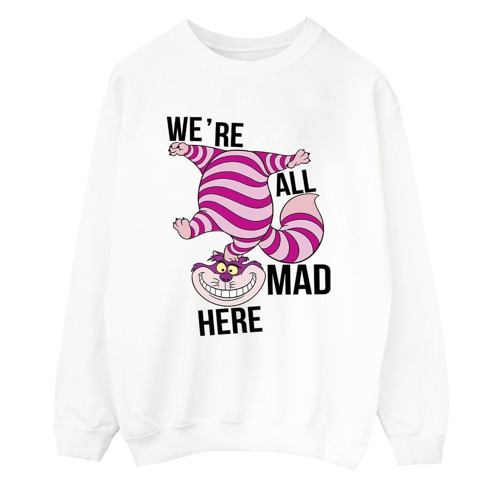 Disney Mens Alice In Wonderland All Mad Here Sweatshirt
