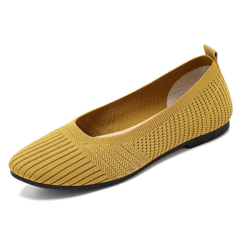 Women's Spring Flat Shoes - Solid Color, Versatile, Comfortable French Style Shallow-Mouth Flats