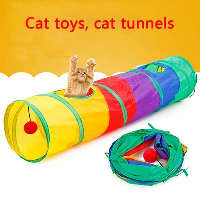 Практичный туннель для кошек, трубка для домашних животных, складная игровая игрушка, домашняя, уличная, игрушки для щенков котенка, для головоломок, тренировок