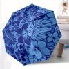 1 шт. Автоматический складной зонт с цветочным узором, кнопка открытия/закрытия в одно касание, ветрозащитная конструкция, легкий портативный зонт для женщин и мужчин 6120