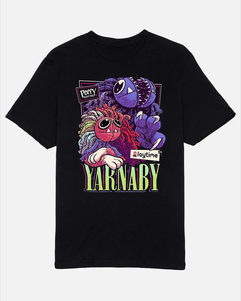 Yarnaby Kanji Tee Poppy Game Time TShirt 2026 Summer New Boys Tshirt Unisexs Clothing and Womens Clothing Tshirt