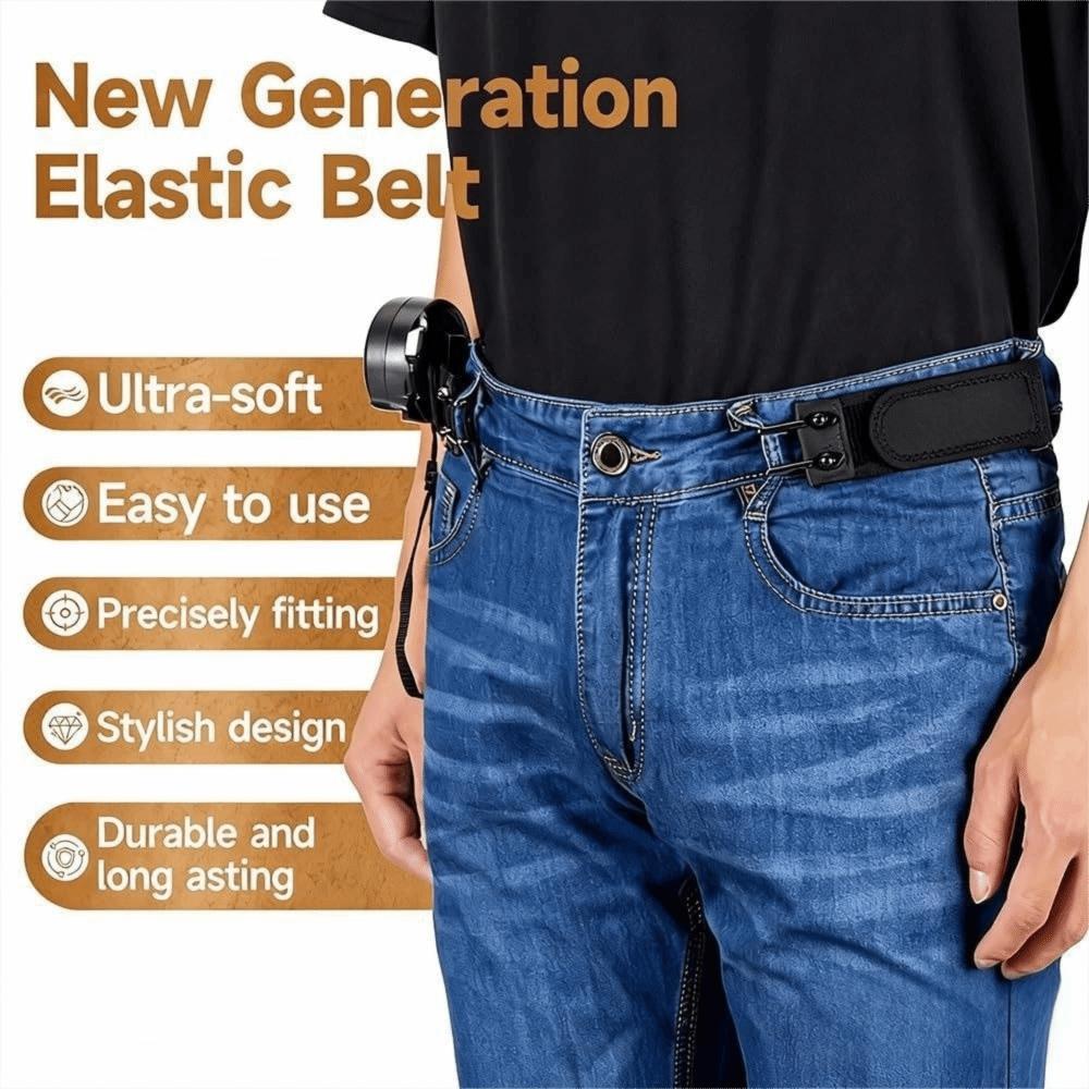 Ultra-Soft Elastic Buckleless Belt Adjustable Hook Hook Waist Belt  Apparel Accessories
