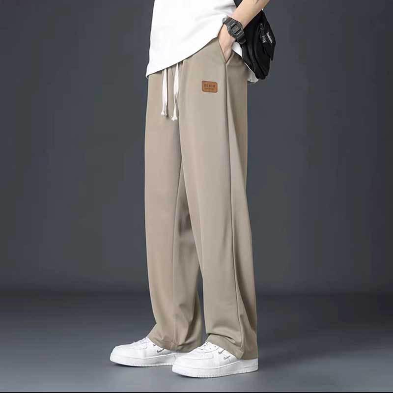 Мужские модные спортивные брюки свободного кроя с широкими штанинами для весны и осени