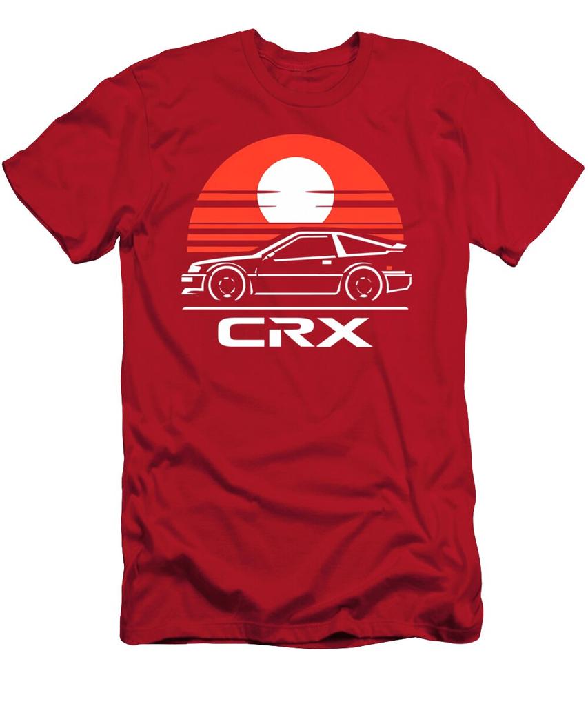 Летние новые футболки Honda для мужчин и женщин CRX Racing Мотоциклетная езда Внедорожные энтузиасты Короткий рукав Ретро Модные Топы