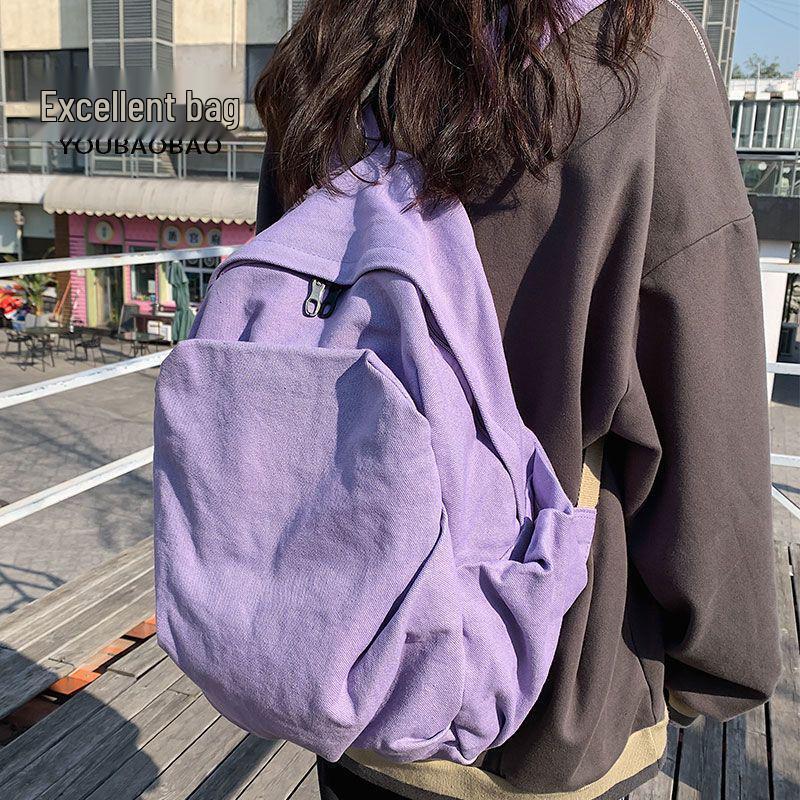 Женский ретро холщовый рюкзак: Вместительный, Прочный и Стильный для Колледжа, Путешествий и Многого Другого