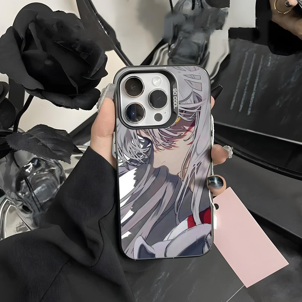 I-Inuyasha S-Sesshomaru Phone Case For iPhone 16 15 14 13 12 11 Pro Max Grey Black Matte Laser Metallic Aurora Funda