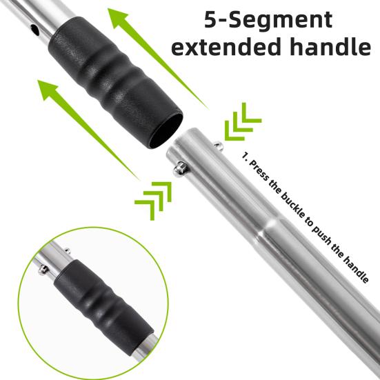 Chicken Poop Scooper 4-in-1 Poultry Litter Scoop with Handle Litter Sifting Shovel for Chicken Coop Pet Waste Cleaning