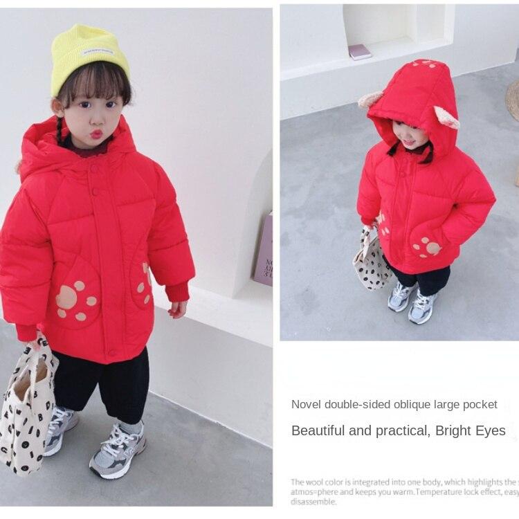 Детское хлопковое пальто, осенне-зимняя милая детская куртка с хлопковой подкладкой