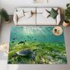 3D Sea Fish Turtles Big Carpet For Bedroom Living Room Super Soft Absorbent Sponge Bathroom Floor Mat Cute Toilet Rug Non-slip