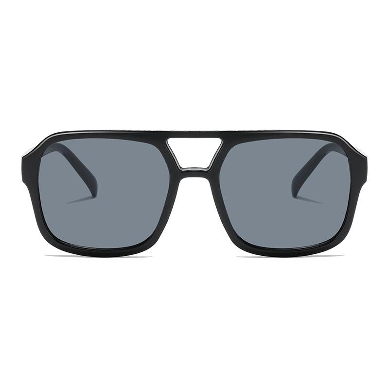 New Candy Color Double Beam Sunglasses Fashion Trend Square Sunglasses Retro UV Protection Personalized Glasses