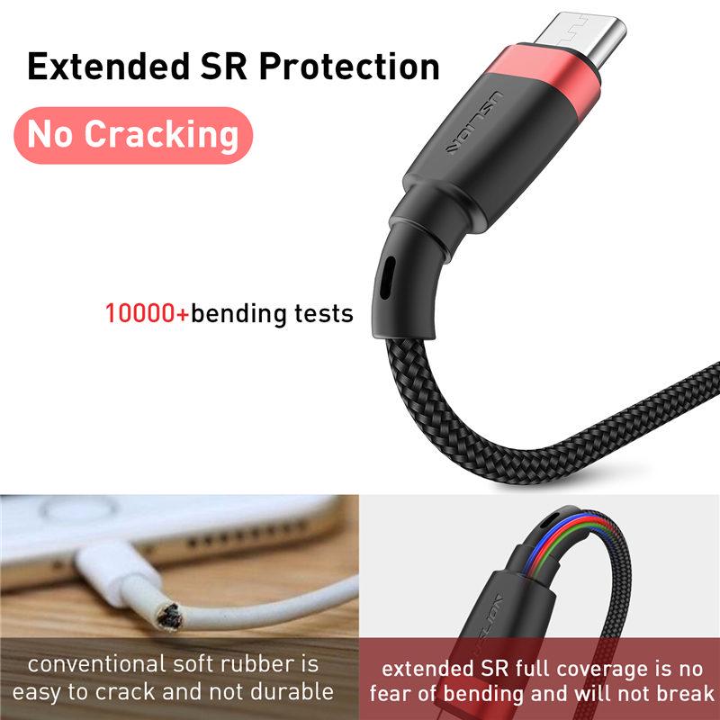 USLION USB Type C Cable for Huawei USB C Phone Cable Fast Charging Type C Cable for USB Type-C