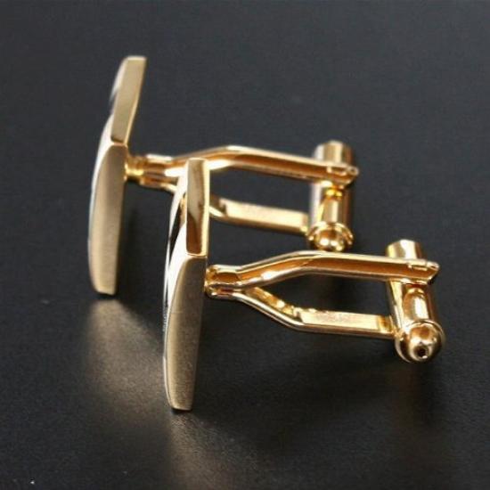 Kamakura Cufflinks Workshop Золотые запонки sc018 Двухцветные (Запонки)