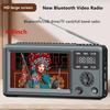 4.3 Inch HD Portable Video Machine Bluetooth Speaker SW MW FM Radio Audio TF Card U Disk Player MP3 Sound USB MP4 AUX Clock