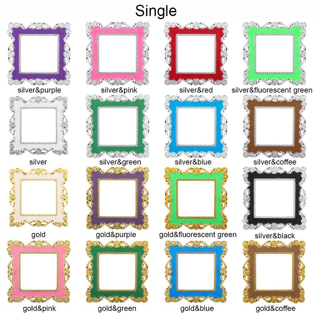 Elegant Resin Gold Silver Wall Sticker Surround Socket Frame Home Decor Light Switch Cover