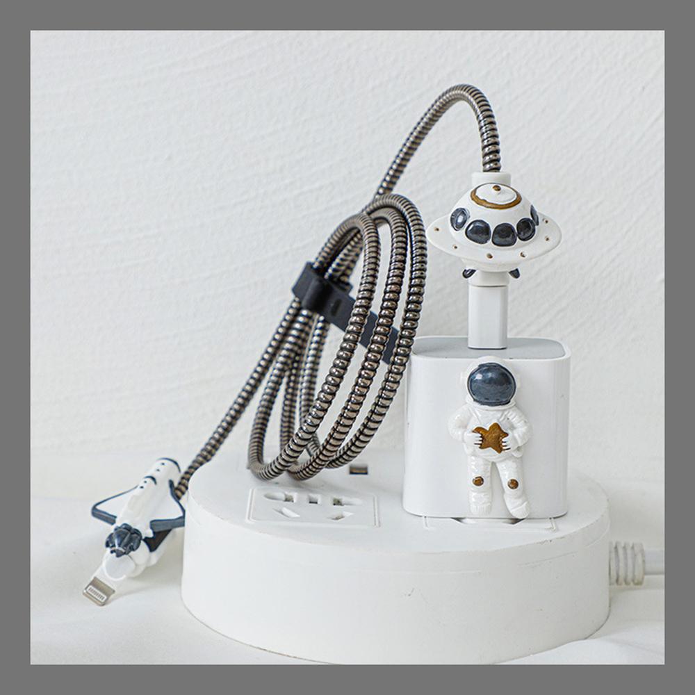 Applicable To Apple Data Cable Protective Cover Charger 18-20W Anti-breakage Winder Cute Flower Animal Advanced INS Style