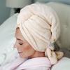 Large Dry Hair Cap Solid Color Quick Drying Turban New Hair Towel Wrap  Bath
