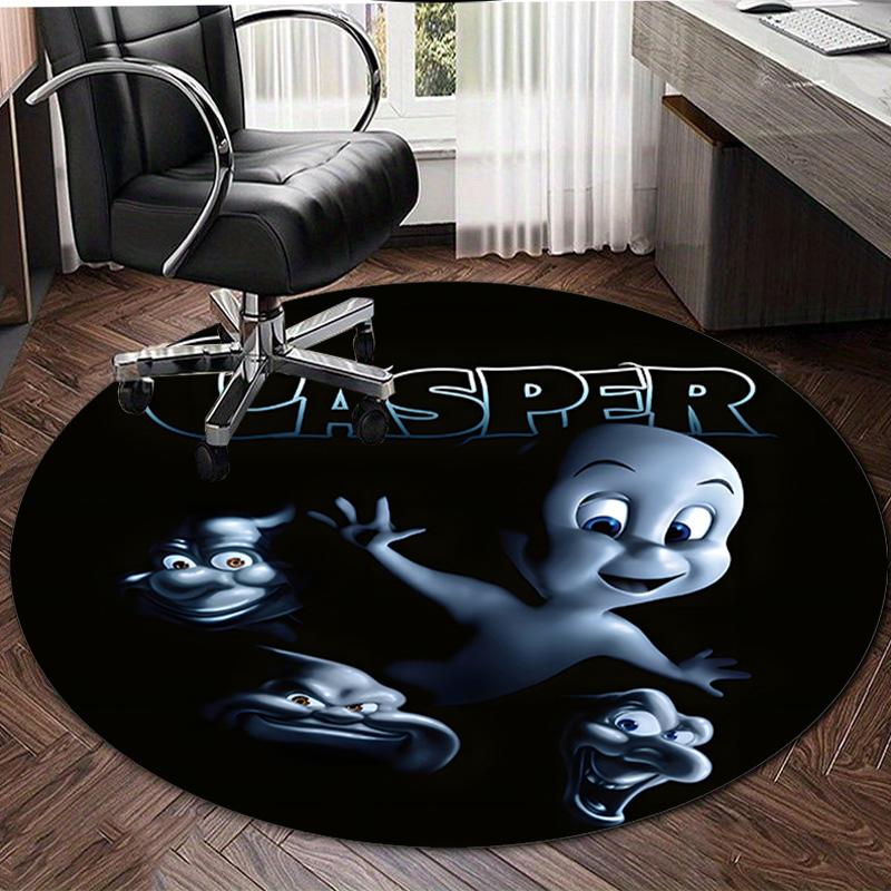 1pc Casper1 Carpet, Round Rug, Comfortable, Suitable for Entryways, Living Rooms, Office, And Bedrooms, Christmas Decoration