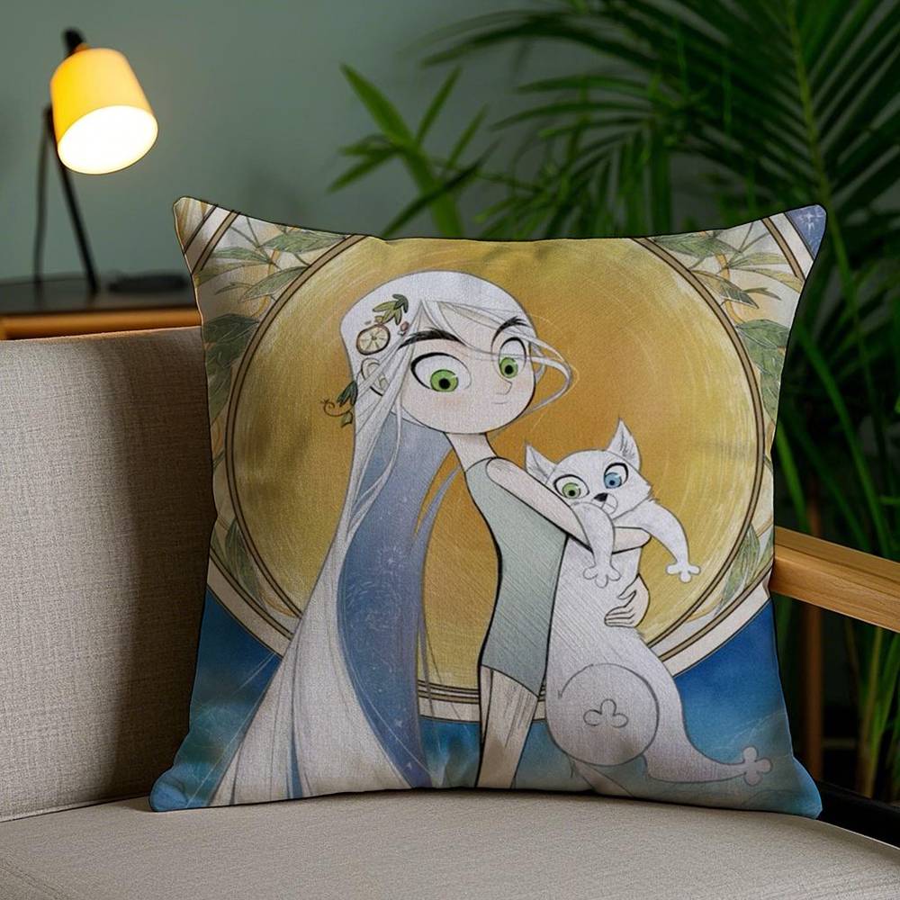 The S-Secret of Kells Pillow Case Home Dorm Chair Back Short Plush Double-sided Printing Office Nap Time Cushion Cover