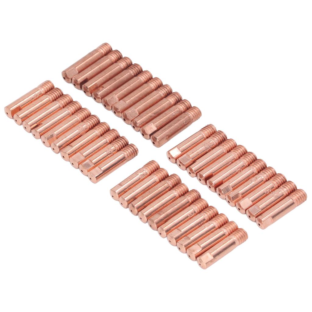 40 шт. Контактный наконечник сварочной горелки Медный Жаростойкий 15AK Сварочные наконечники от 0,6 мм до 1,0 мм