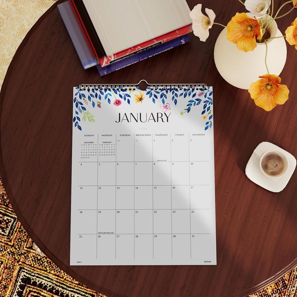 Jotsome Wall Calendar 2026, Monthly Calendar From Now to December 2026 11.2"x14.2", Aesthetic Wall Decoration in Home and Office for Easy Organizing