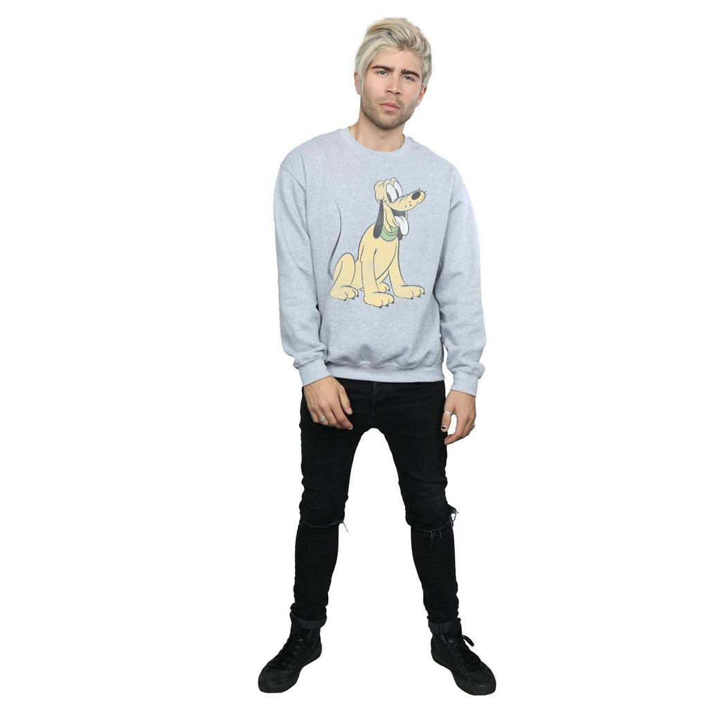 Disney Mens Pluto Sitting Sweatshirt