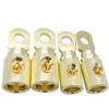 Gold-plated Gold Ring Set Screw Pure Copper Battery Ring Terminals  Car Audio Modification