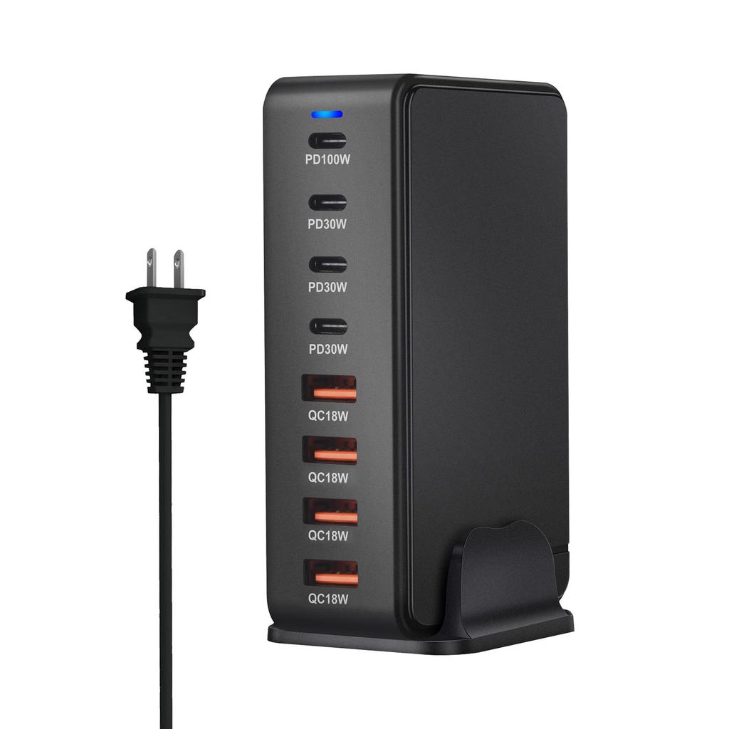 Многопортовое USB PD супербыстрое зарядное устройство на нитриде галлия мощностью 240 Вт для ноутбуков