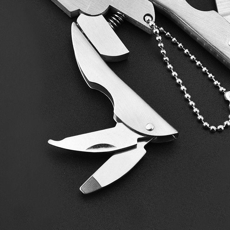 Мини-мультитул Turtle Back: Складные плоскогубцы из нержавеющей стали подарочный брелок