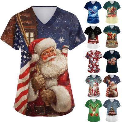 Женская свободная модная футболка с короткими рукавами, принтом в виде зубов, V-образным вырезом, застежкой на пуговицы и боковым разрезом