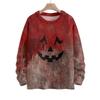 Womens 3D Digital Print Crew Neck Long Sleeve Sweatshirt Streetwear Casual Oversized Hoodie-Free Pullover