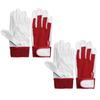 Pig Leather Work Gloves with Unlined Size Bandit [ACE] [Bulk Purchase] [2-Pack] Back, Red, M, AG5163-2P,