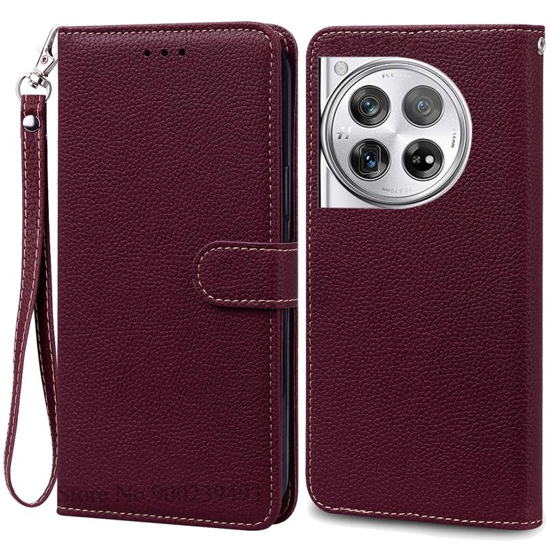 For Oneplus 12 Case Leather Wallet Flip Cover Phone Case For Oneplus 12 Coque Fundas For One Plus 12 Oneplus12 Phone Case Fundas