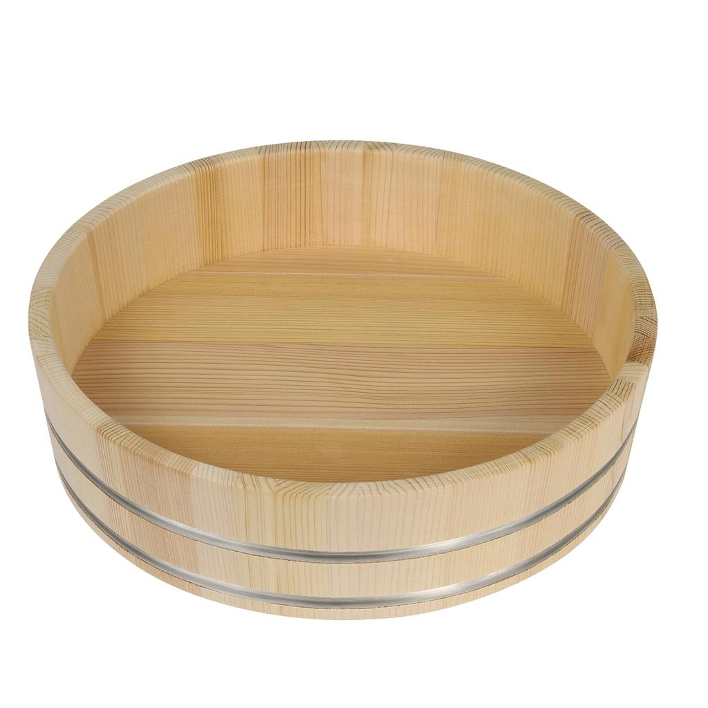 Kiso Sawara Rice Table 30cm Wooden Sushi Oke Made In Japan [Hinoki]