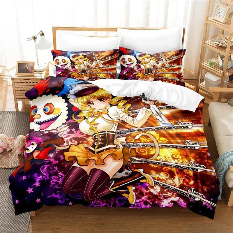 Аниме Kawaii Girls Puella Magi Madoka Magica Комплект постельного белья для мальчиков и девочек Twin Queen King Size Пододеяльник Наволочка Кровать для мальчиков Взрослый