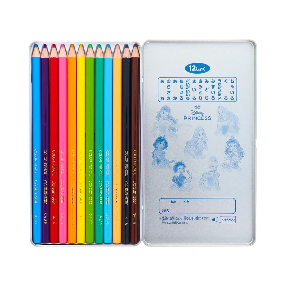 Sunstar Stationery Дисней Цветные карандаши 2025 Новые школьные принадлежности Персонажи Принцессы Диснея S5020921