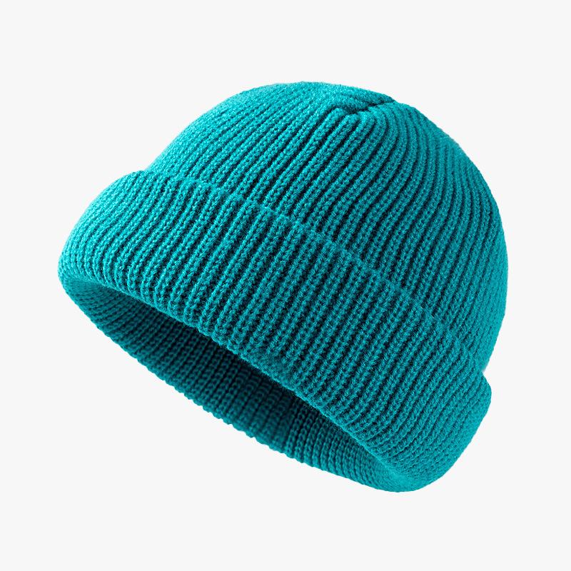 Winter Acrylic Warm Bean Hat Cute and Versatile Light Plate Wool Cold Proof Flip Knit Hat