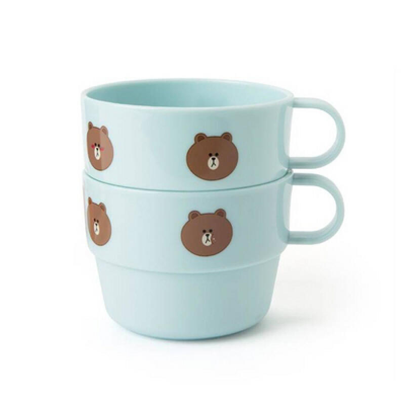 Line Friends Браун Пикник Стакан для воды Стакан для сока Зубная щетка 220 мл 2 шт.