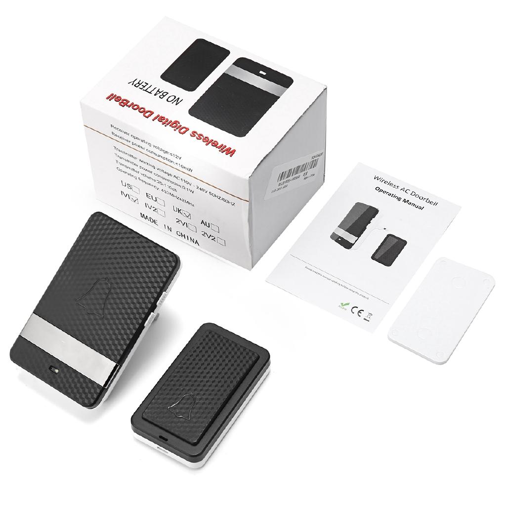 28 Chimes 3 Volumes Wireless Doorbell LED Flash Waterproof Door Bell For Sale