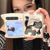 Чехол для Z Flip 7 Милый Магнитный Кот Подставка Прозрачный Чехол для Samsung Galaxy Z Flip 7 Z Flip 6 Z Flip 5 Чехол для Телефона 3D Мягкая Крышка